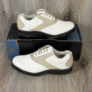 FootJoy GreenJoys 48401 Synthetic Leather Women's Golf Shoes White Sz 10 M